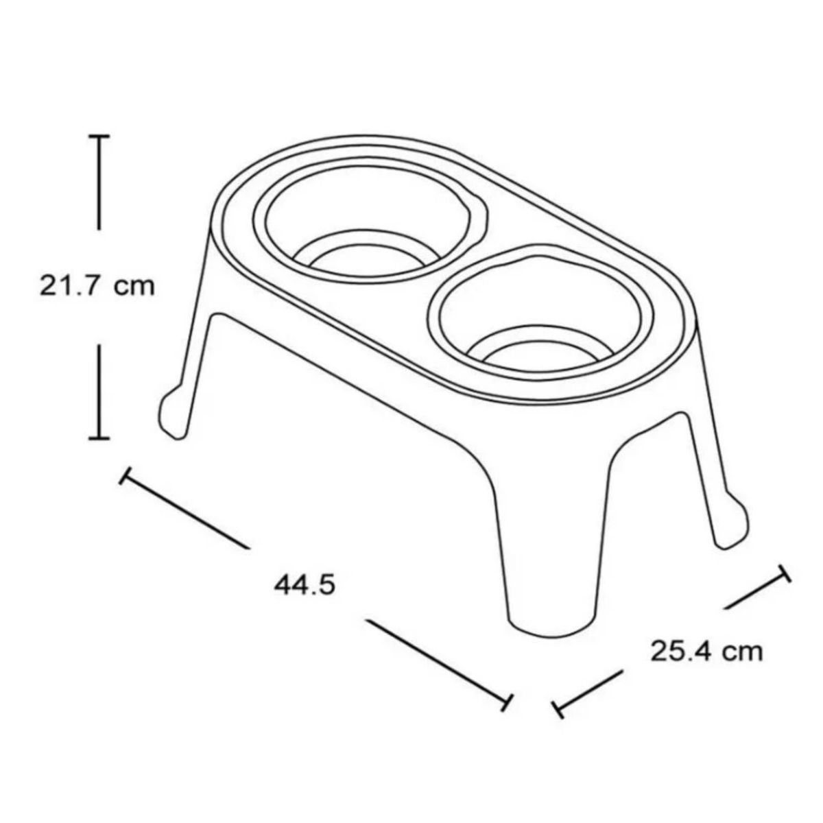 RIMAX - Comedero Alto PPerros Medianos Gris Hielo