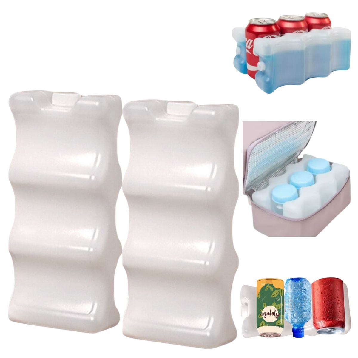 GENERICO - 2Hielos Portátiles de Gel Reutilizable Para Bebidas Frías