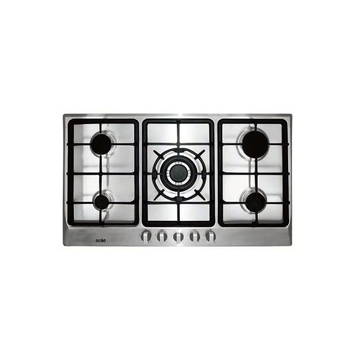 SOLE - Cocina Empotrable Sole A Gas 5 Hornillas Solco038 Inox