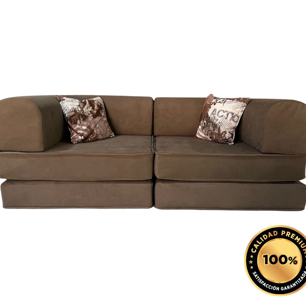 GENERICO - Sofa Confort Premium - 1 Cuerpo Ergo. Chocolate Mate