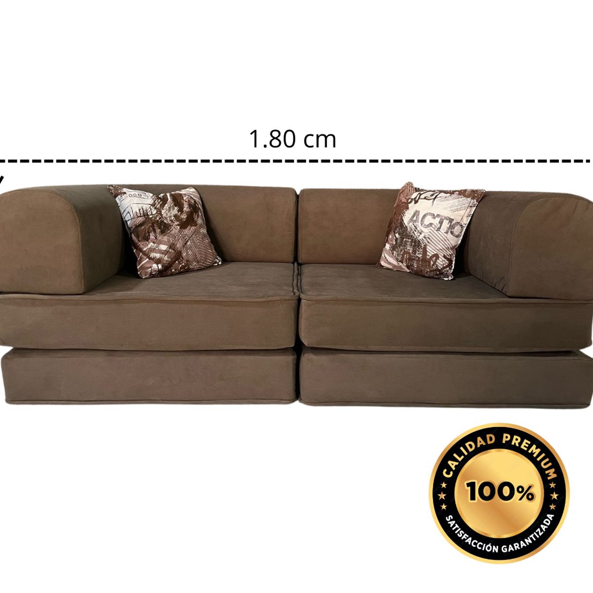 GENERICO - Sofa Confort Premium - 1 Cuerpo Ergo. Chocolate Mate