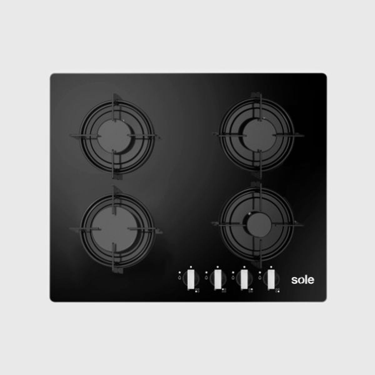SOLE - Encimera Sole Vidrio Templado 60 Cm 4 Hornillas Solco049