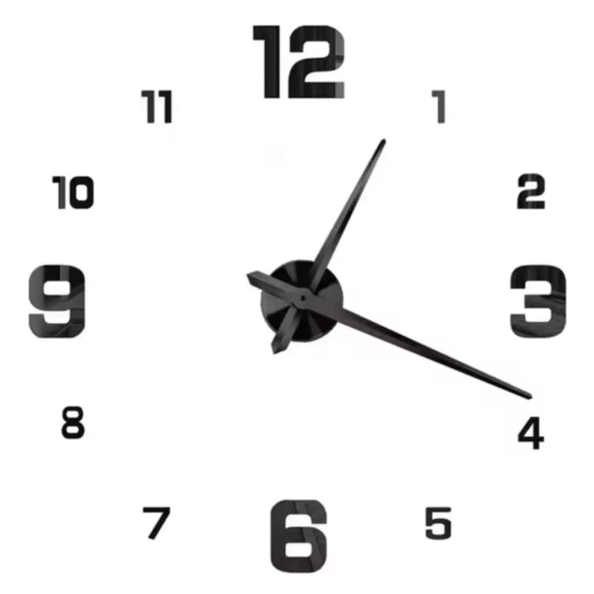 GENERICO - Reloj 3D Grande con Relieve Decorativo Moderno - Sala Hogar Oficina M2