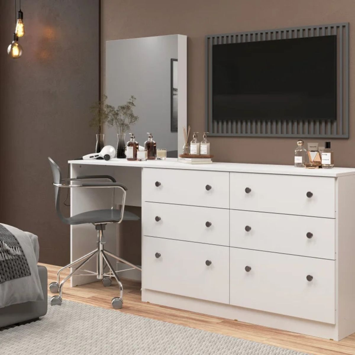 R&R MUEBLES - Cómoda Moderna Hifumi Blanco R&R MUEBLES