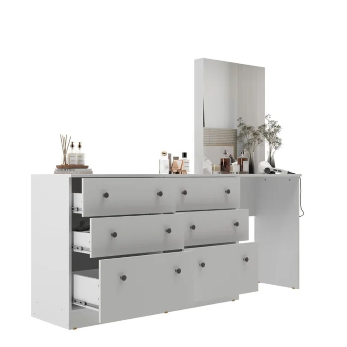 R&R MUEBLES - Cómoda Moderna Hifumi Blanco R&R MUEBLES