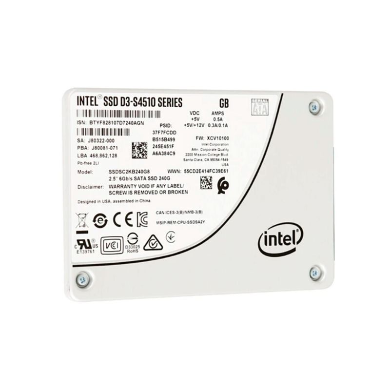 INTEL - DISCO SSD INTEL D3-S4510 480GB SATA 25 SERVIDOR PN D3-S4510