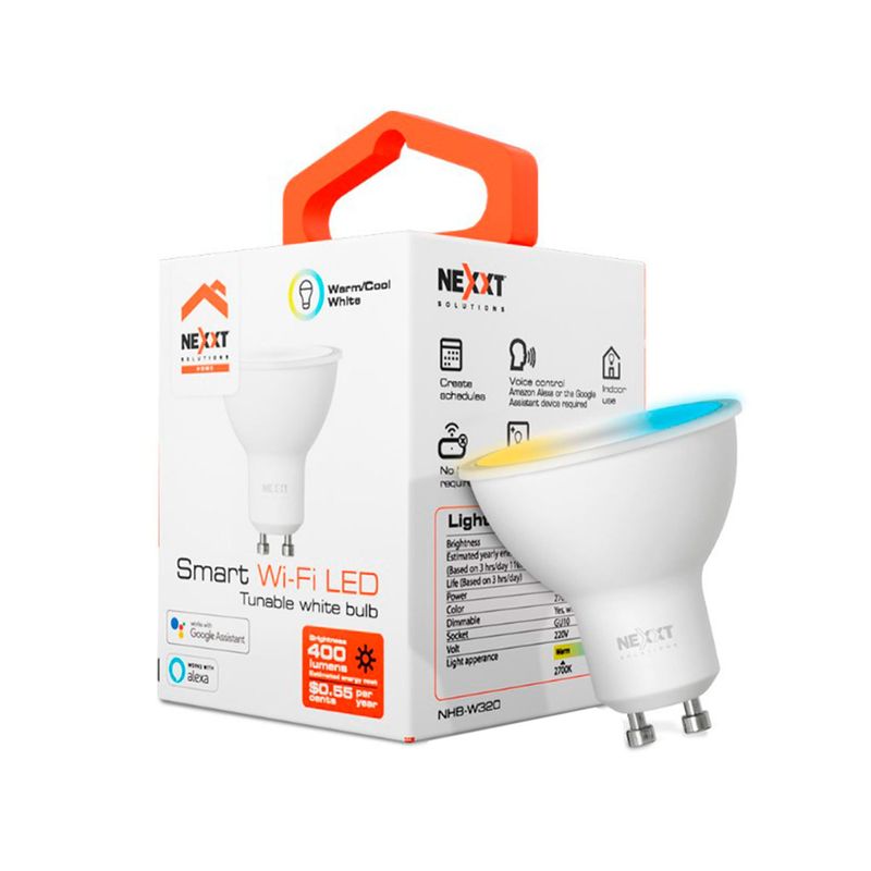NEXXT SOLUTIONS - FOCO LED INTELIGENTE 4W NEXXT HOME WI FI CCT TUNABLE 220V  PN NHB-W320