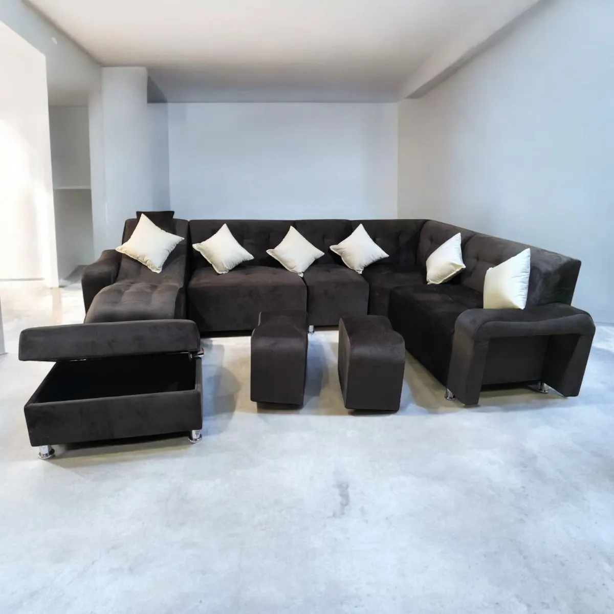 GENERICO - mueble seccional vip chocolate