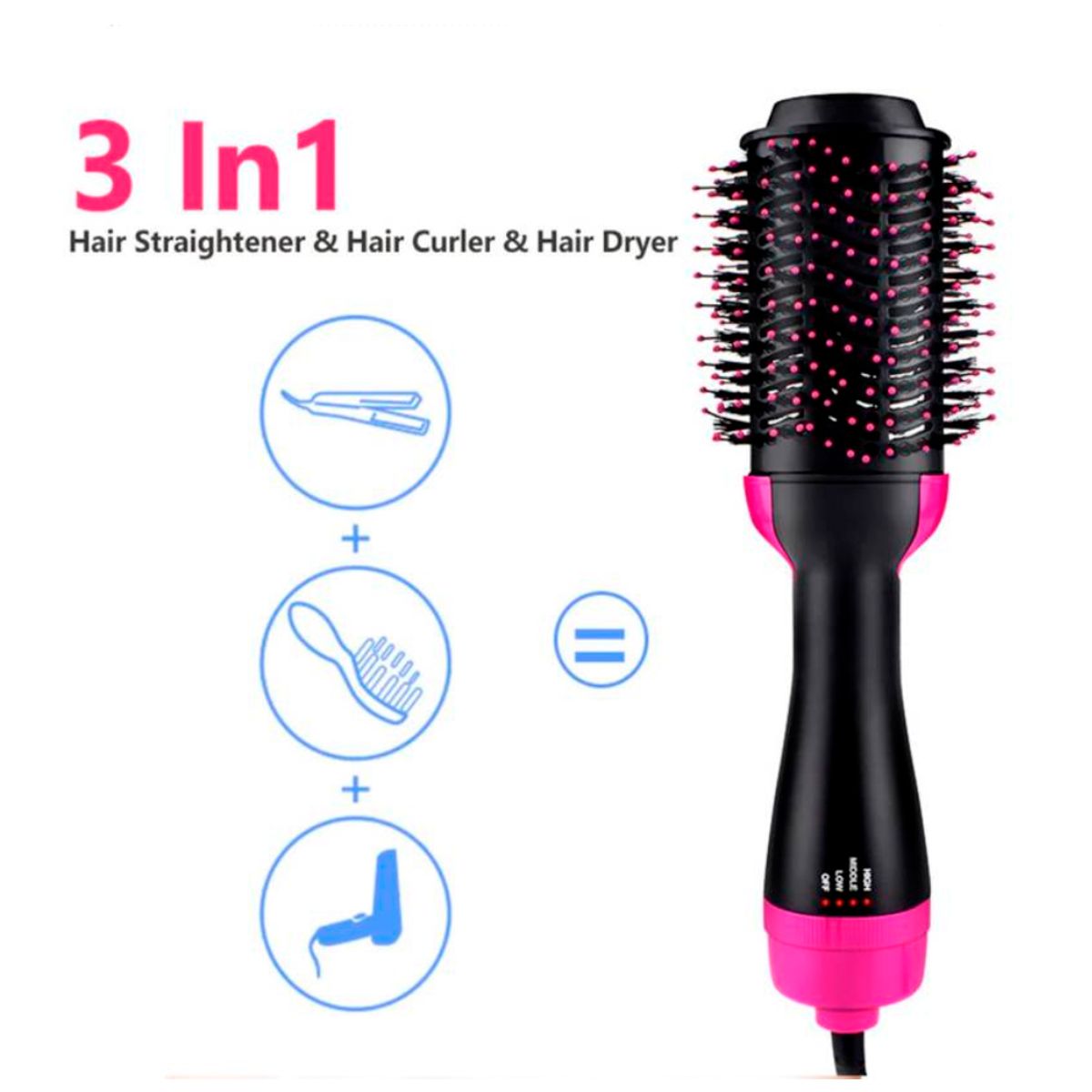 GENERICO - Peine para Cabello 3 En 1 Multifunciónal Cepillo y Secador One Step