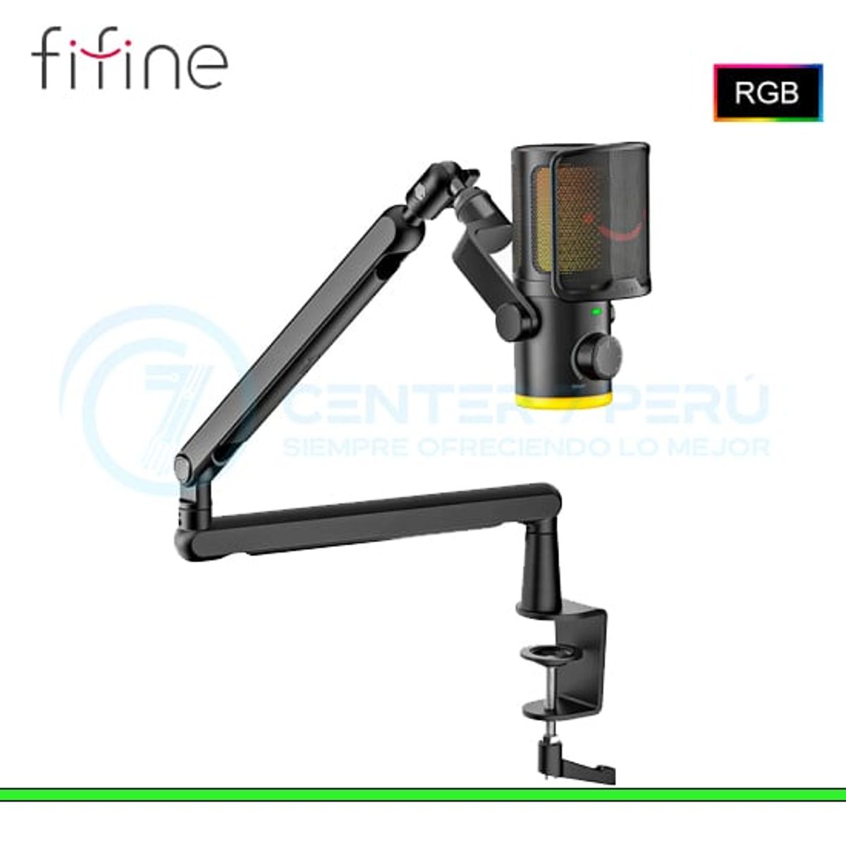 FIFINE - Micrófono Fifine TAM6 Black con Brazo