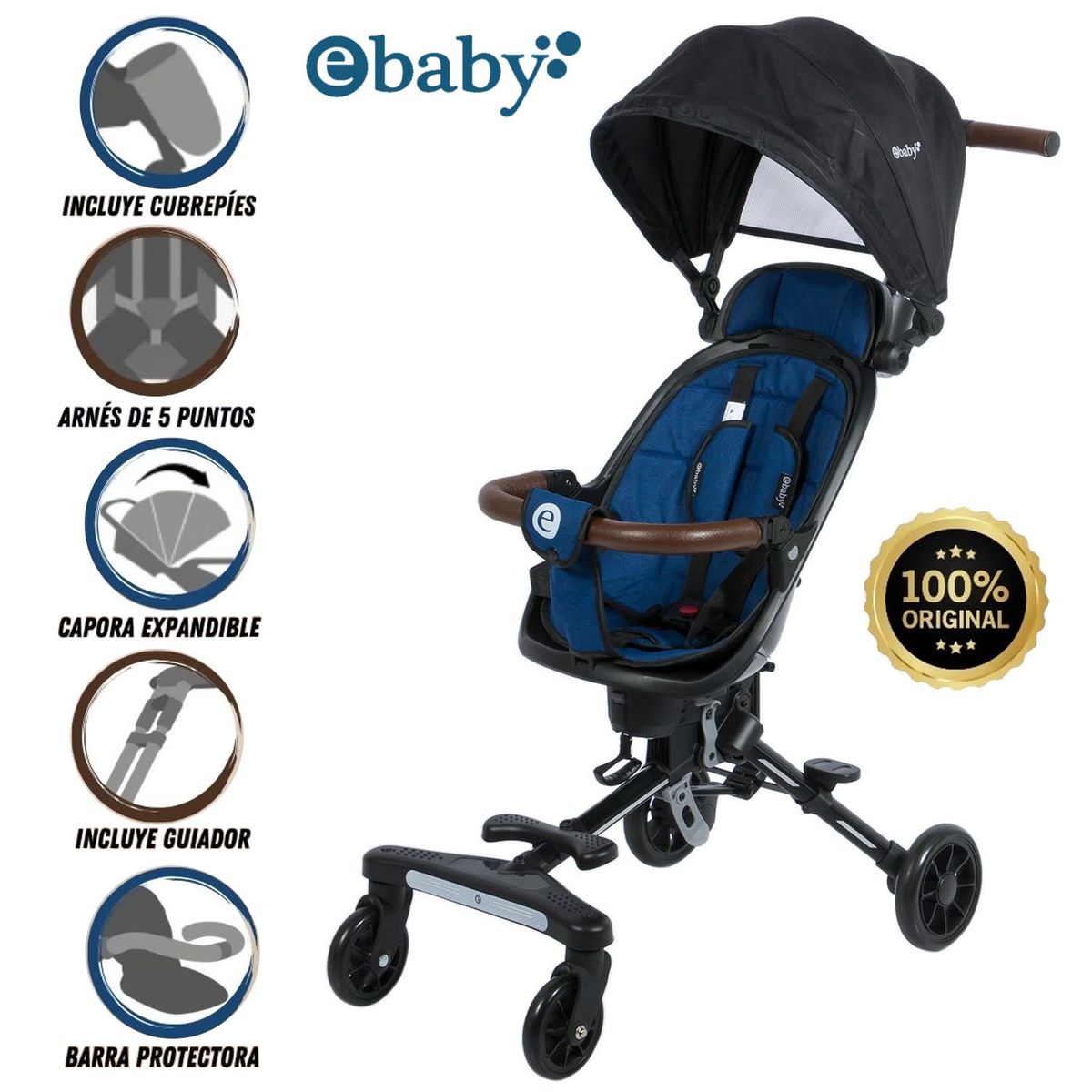 EBABY - Coche Plegable «EASY RIDE» Blue