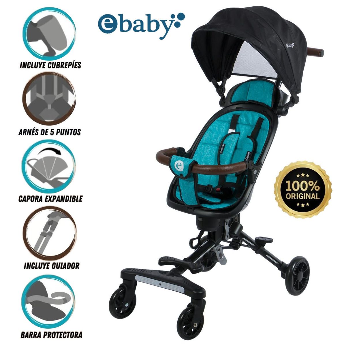 EBABY - Coche Plegable «EASY RIDE» Green