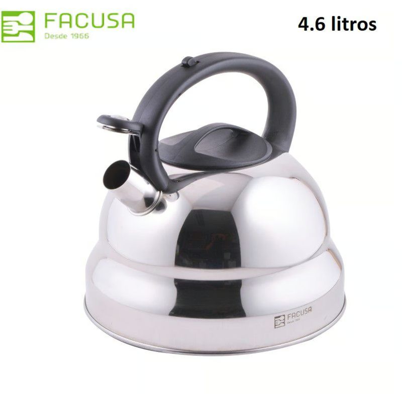 FACUSA - Tetera Acero Inoxidable Facusa de 4.6 litros con Silbador 989085002