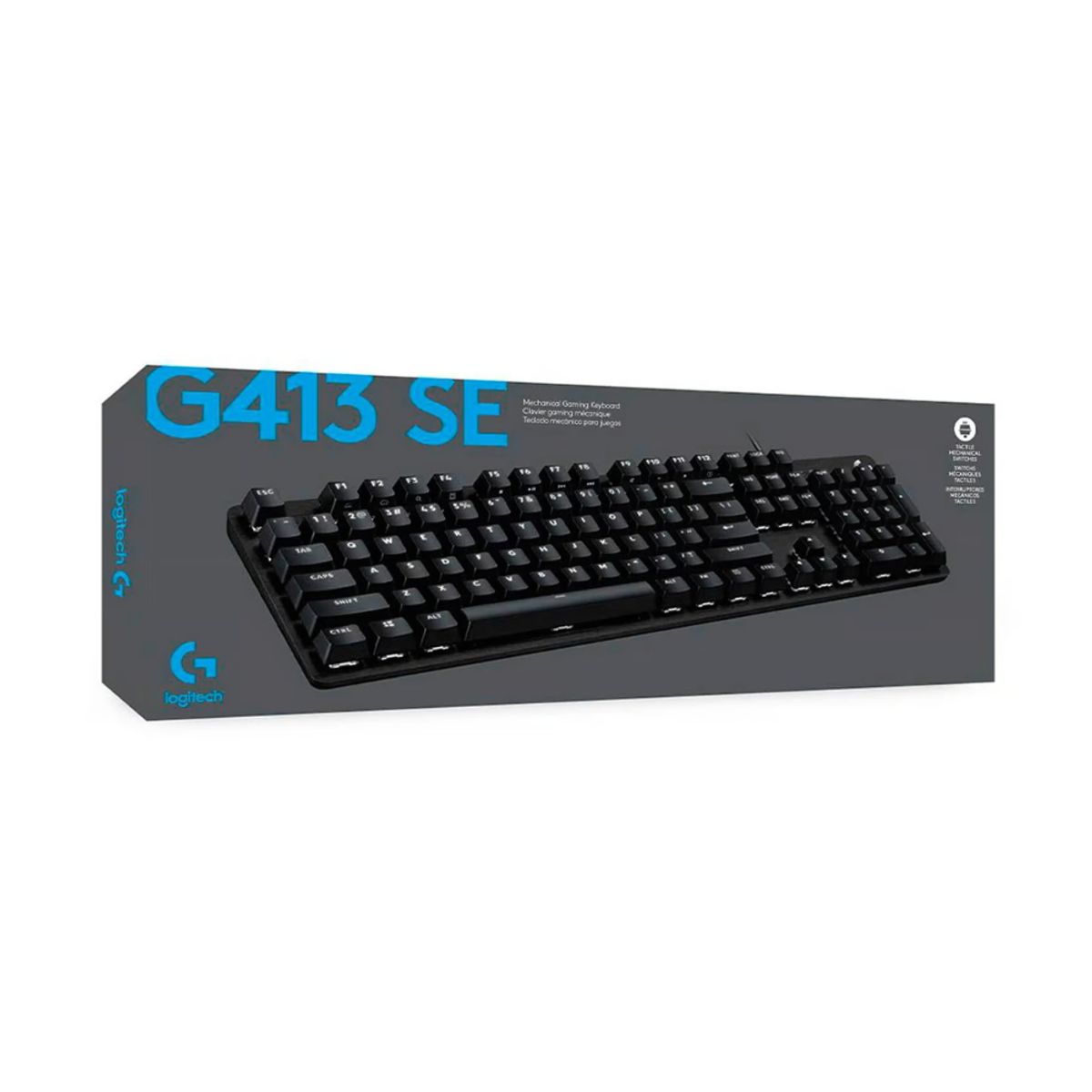 LOGITECH - TECLADO LOGITECH G413 SE BLACKLIGHT MECHANICAL GAMING CON CABLE NEGRO