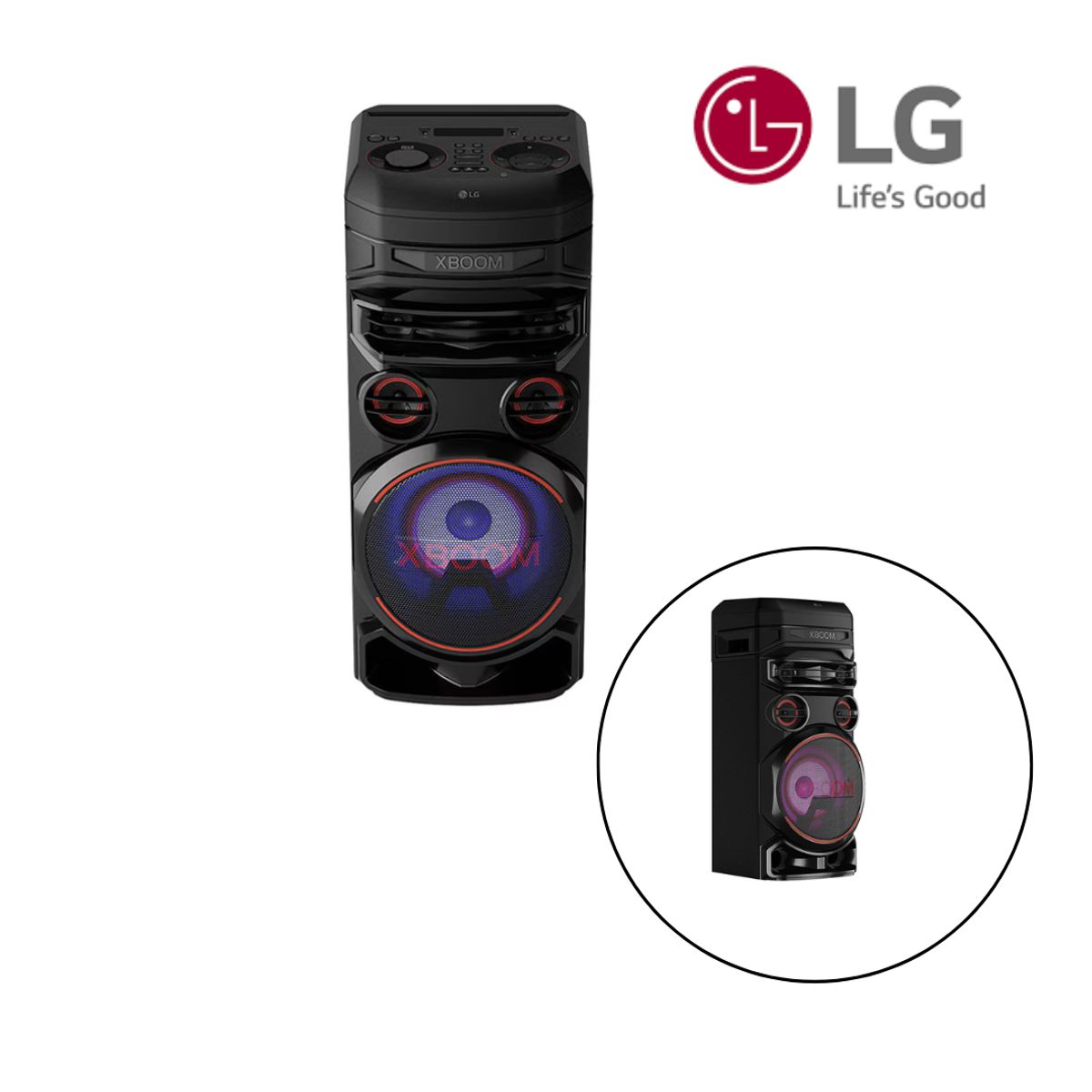 LG - Torre de Sonido LG XBOOM RNC7 Bluetooth Karaoke más Micrófono - Negro