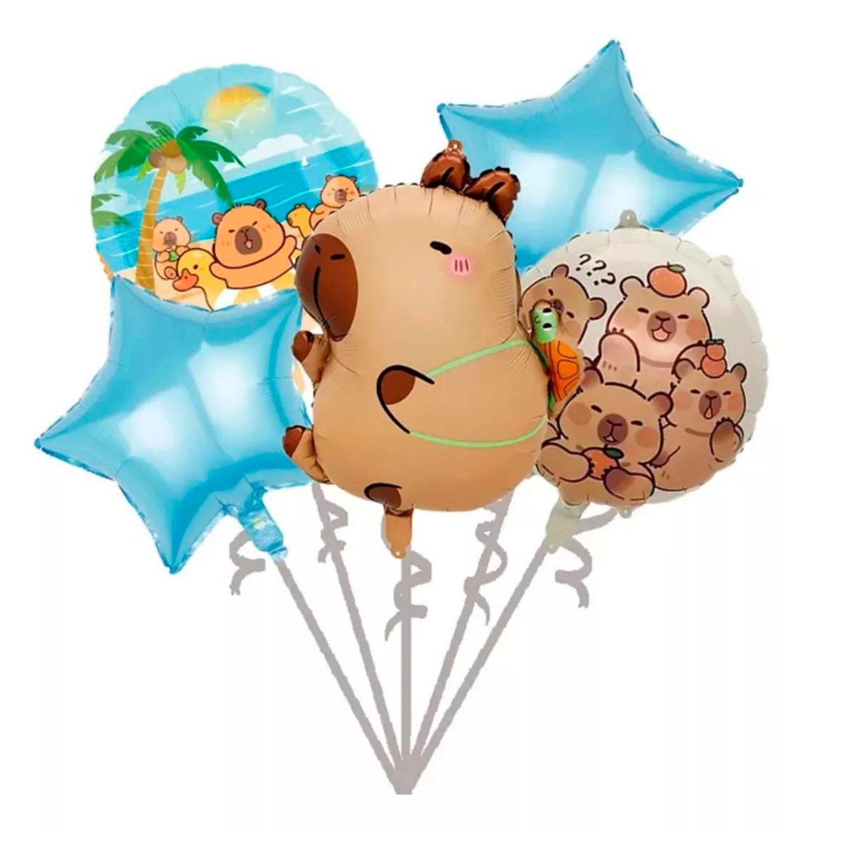 GENERICO - Globos de capibara set de 5 globos