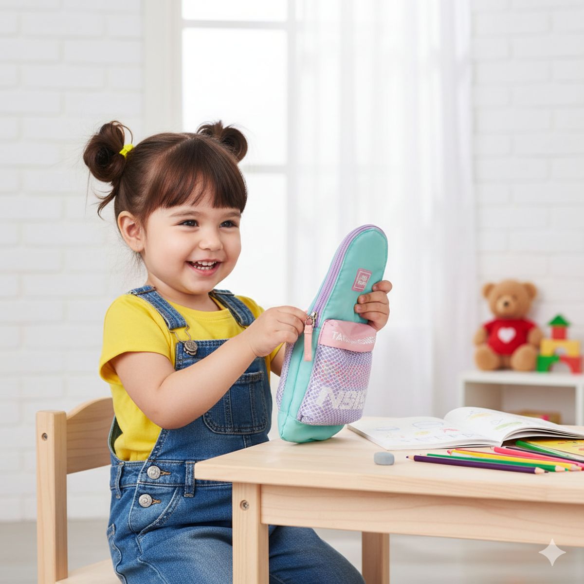 GENERICO - Cartuchera Kawaii Verde Agua