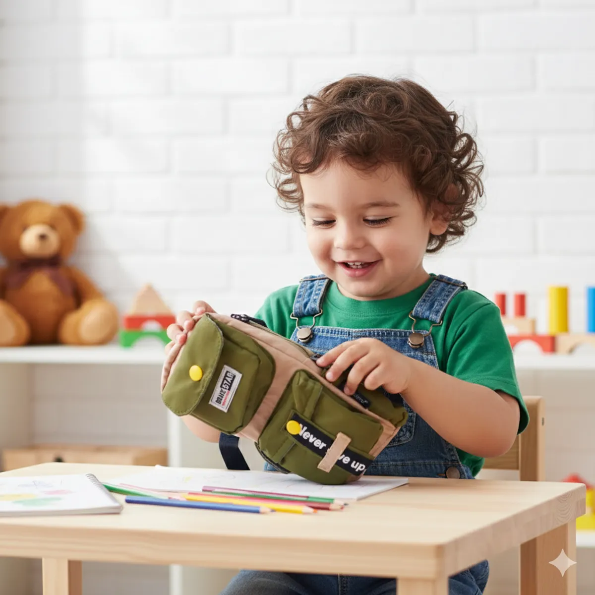 GENERICO - Cartuchera Morral Kawaii Beige