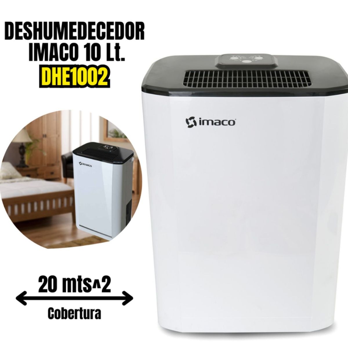 IMACO - DESHUMEDECEDOR ELECTRÓNICO IMACO 10 LITROS DHE1002