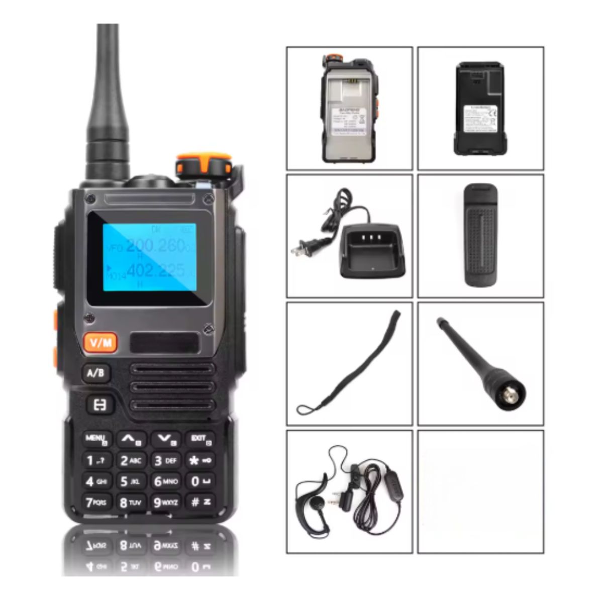 SEISA - Walkie Talkie Radio Transmisor Receptor 16 canales 400-470MHz 2200 mAh