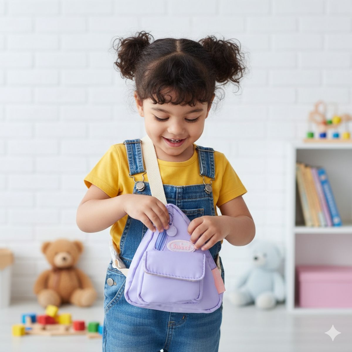 GENERICO - Monedero Morral kawaii Lila con tirante