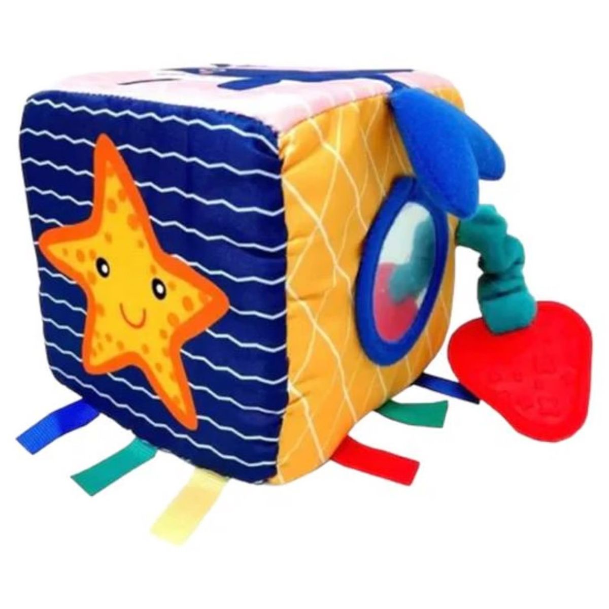 GENERICO - Cubo Marino de Texturas Sensorial Montessori