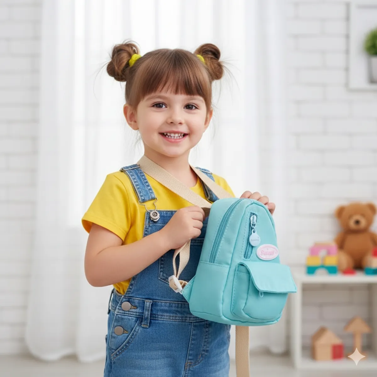 GENERICO - Monedero Morral Kawaii Verde Agua con Tirante