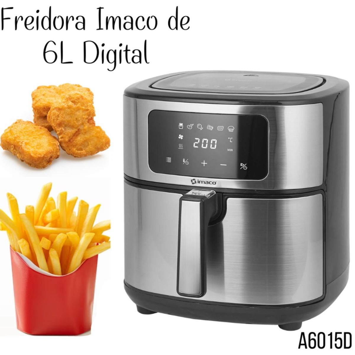IMACO - FREIDORA DE AIRE IMACO AF6015D 6L DIGITAL TURBO
