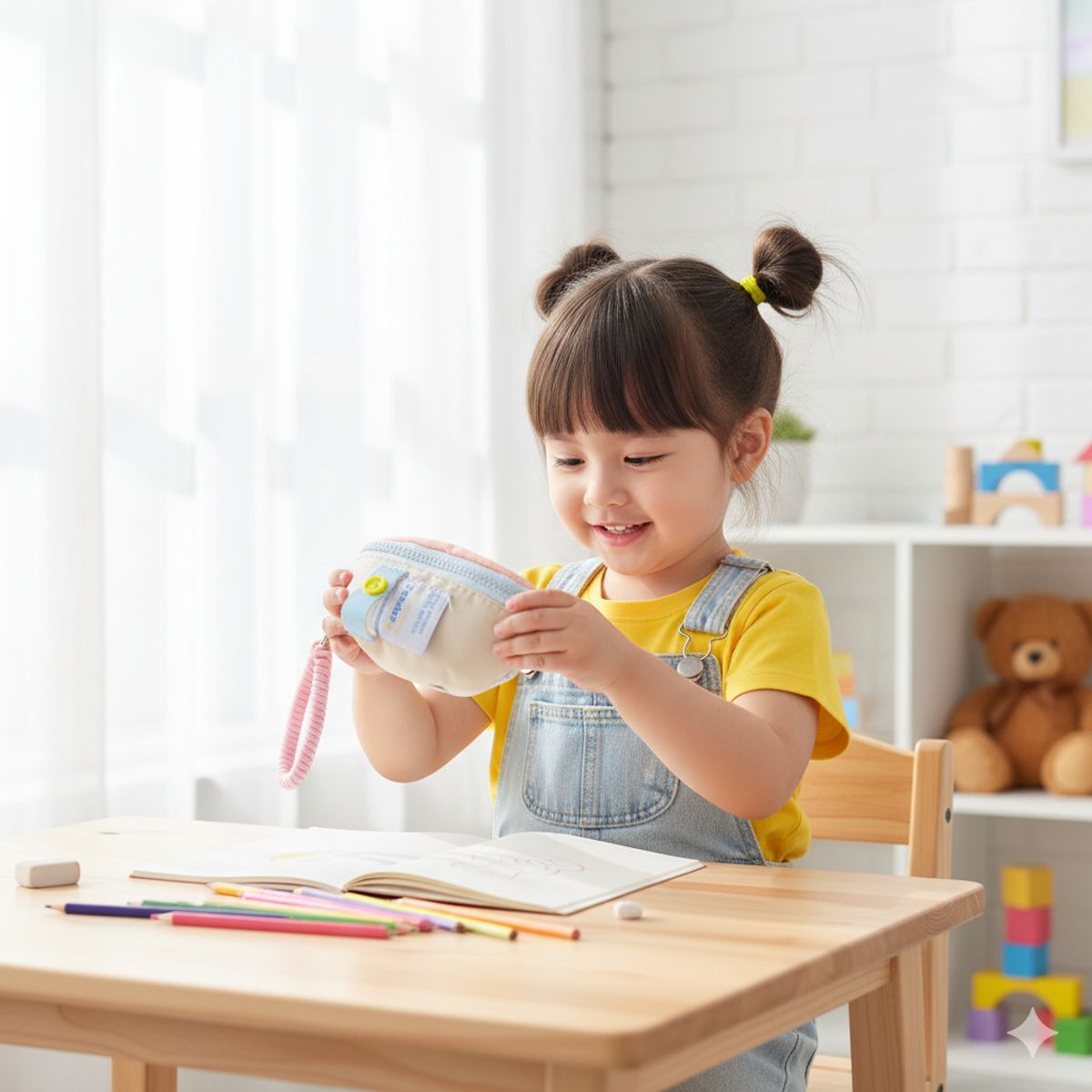 GENERICO - Monedero kawaii Rosado Bebé