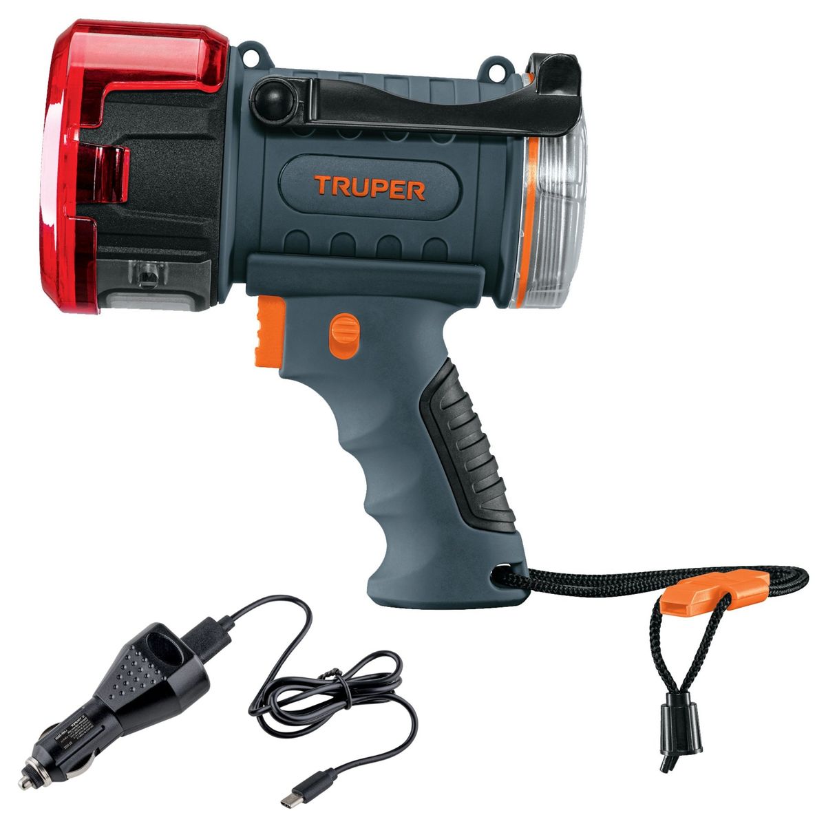 TRUPER - Linterna recargable  lámpara LED 2000 lm alta potencia