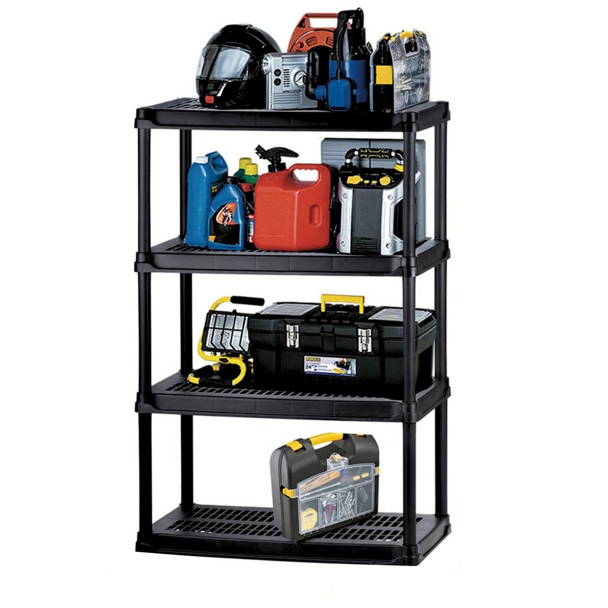 TRUPER - Estante 4 repisas  organizador de plastico PRETUL TRUPER