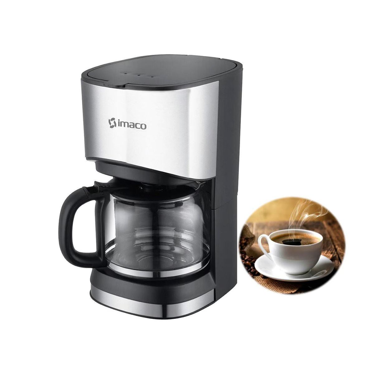 IMACO - CAFETERA IMACO CM1280 ELÉCTRICA12 TAZAS NEGRO