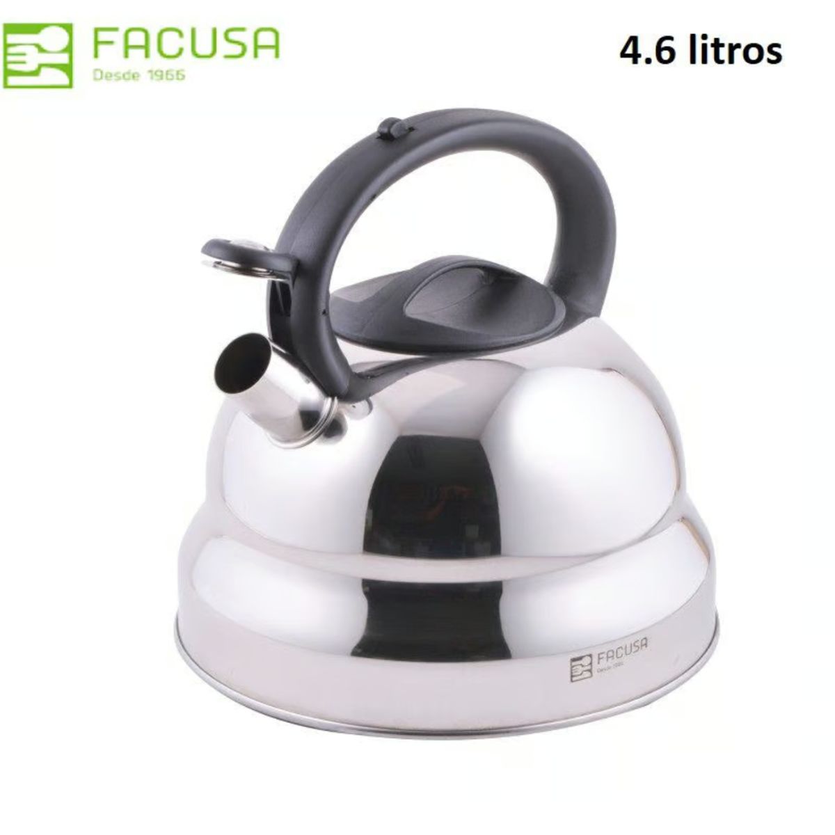 FACUSA - Tetera Acero Inoxidable Facusa de 4.6 litros con Silbador 989085002