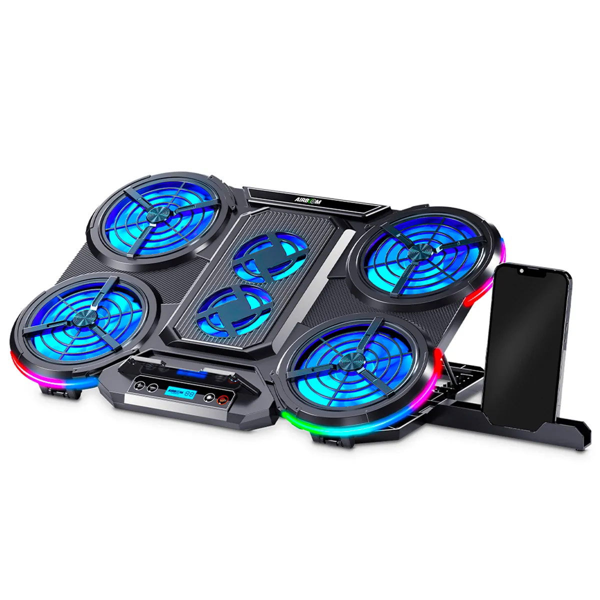 AIRBOOM - Cooler Gamer Glacial 6 Con 6 Ventiladores Rgb 7 Niveles Airboom
