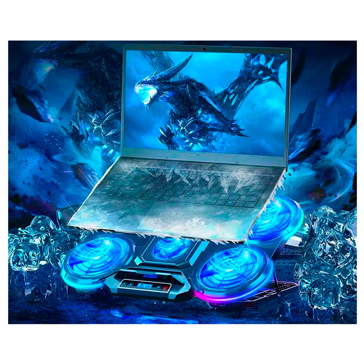 AIRBOOM - Cooler Gamer Glacial 6 Con 6 Ventiladores Rgb 7 Niveles Airboom