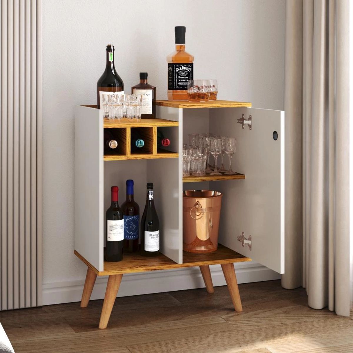 TU MESITA - Moderno Bar Polo color BlancoDuna TU MESITA