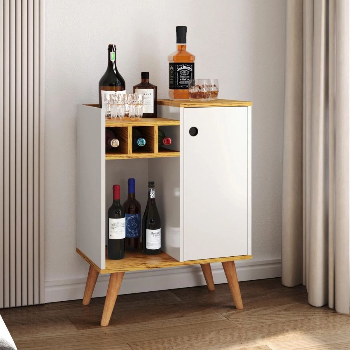 TU MESITA - Moderno Bar Polo color BlancoDuna TU MESITA