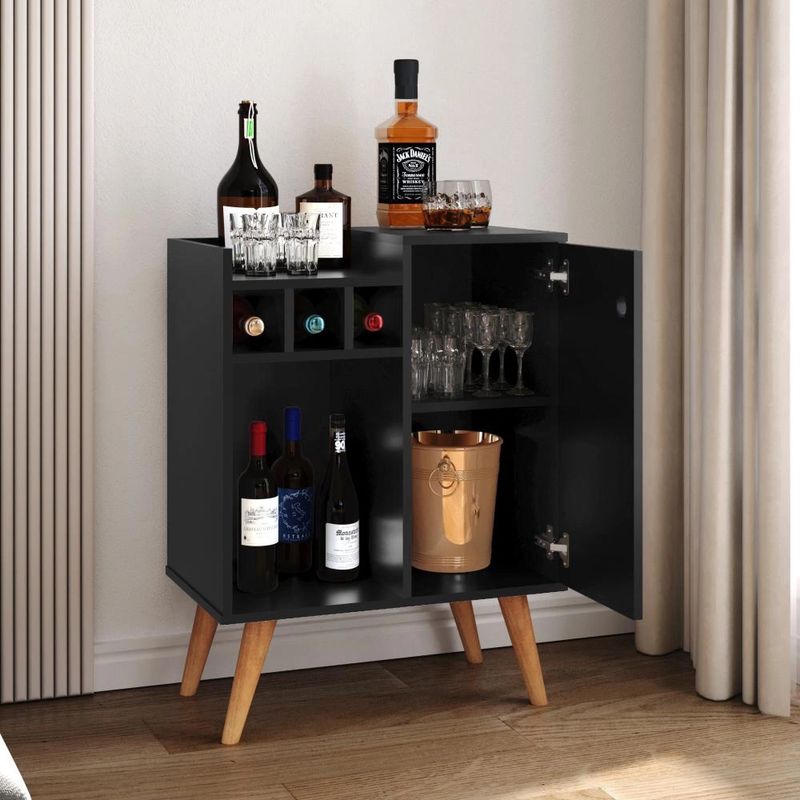 TU MESITA - Moderno Bar Polo color Negro TU MESITA