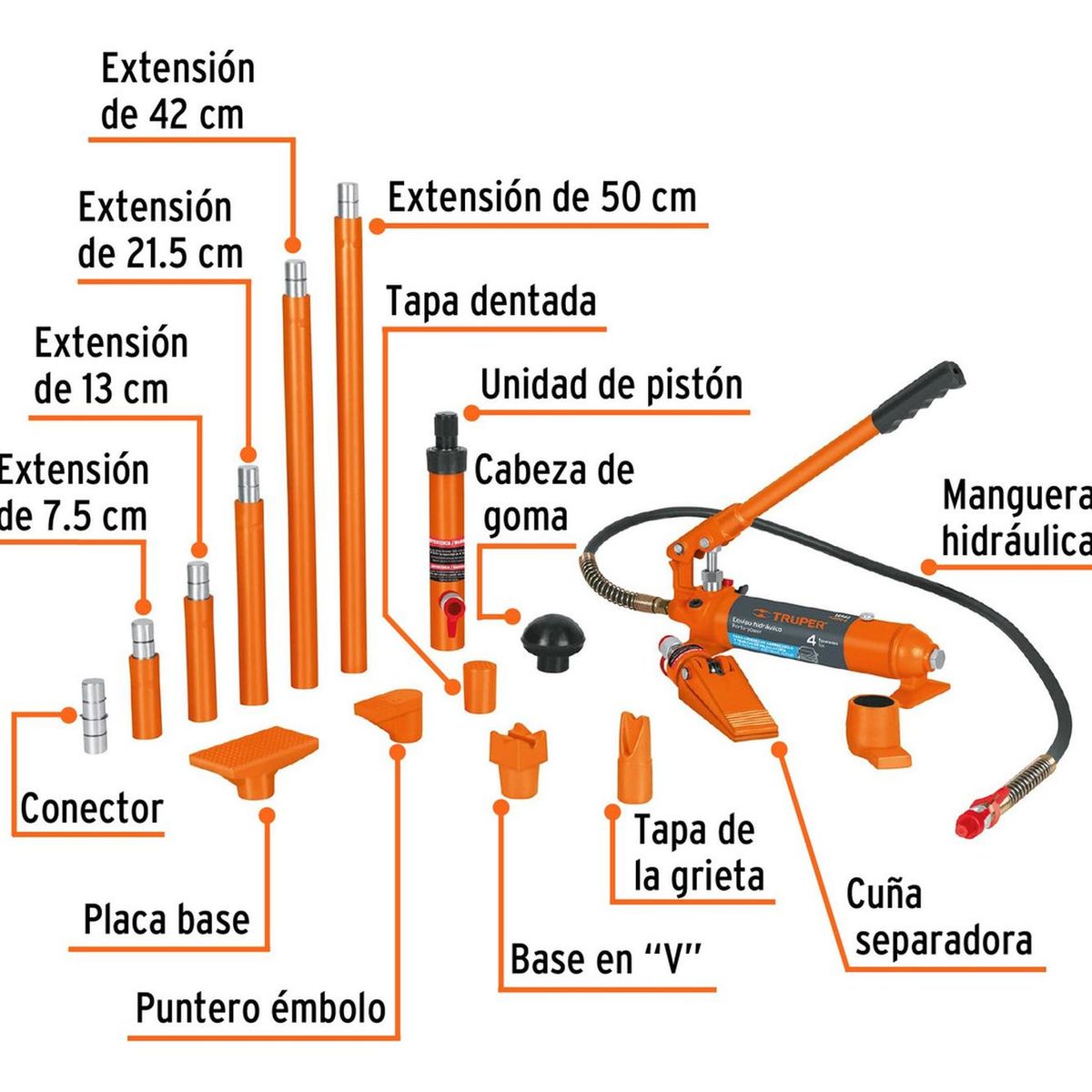Truper - Expansor hidráulico de 4 toneladas Truper