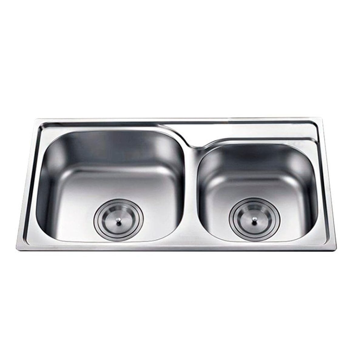 XM - Lavadero de Cocina Doble en Acero Inoxidable  75x40x21cm
