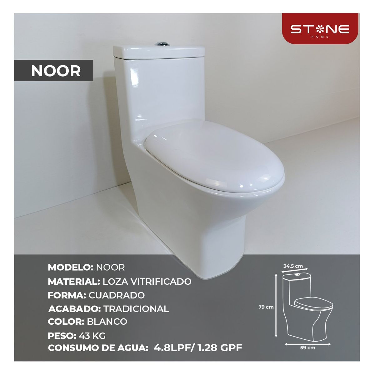 STONE - COMBO NOOR BLANCO + ANTON BLANCO + DESAGUE POP UP SREBOSE PBOWL