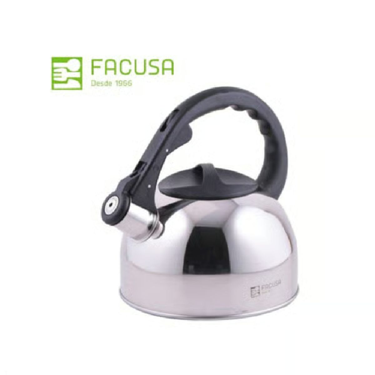 FACUSA - Tetera Acero Inoxidable Facusa de 2.5 litros con Silbador 989082501