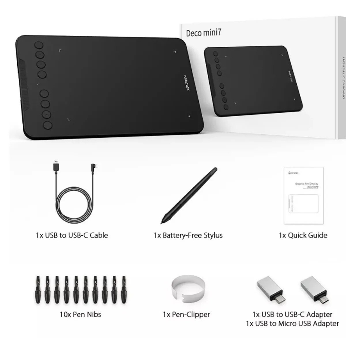 XP PEN - Tableta Grafica Xp-Pen Deco mini7 7 x 4.37 pulgadas 8192 niveles