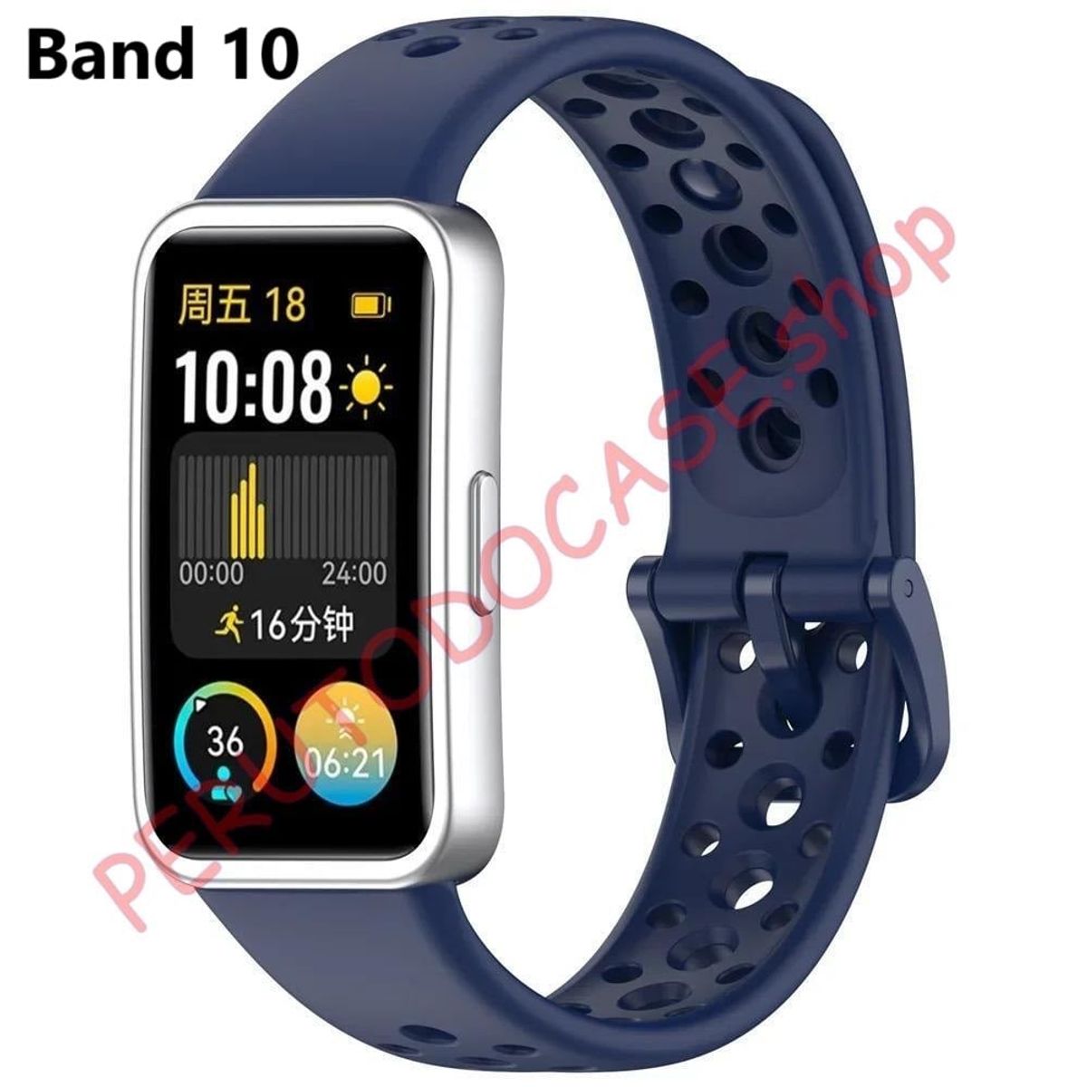 GENERICO - Correa para Huawei Band 10 Silicona Azul