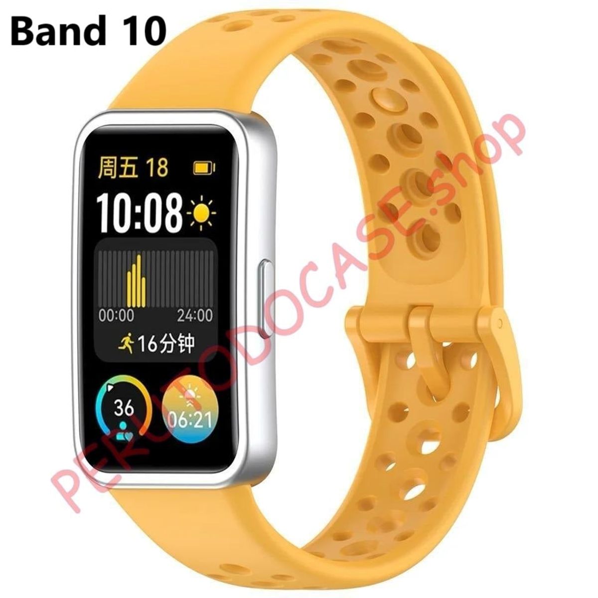 GENERICO - Correa para Huawei Band 10 Silicona Amarillo