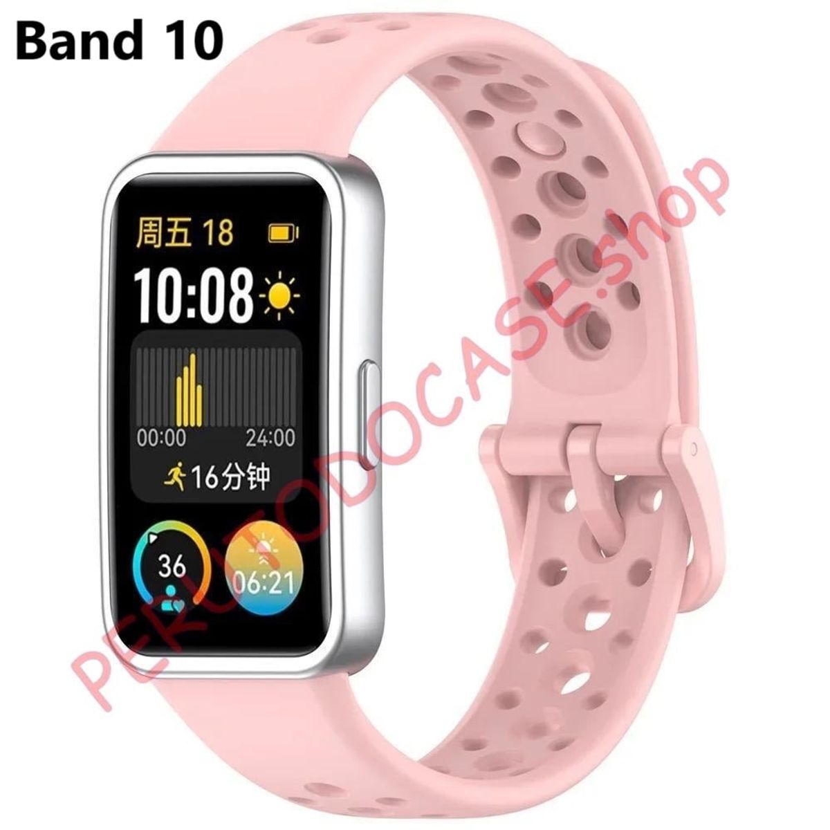 GENERICO - Correa para Huawei Band 10 Silicona Rosa