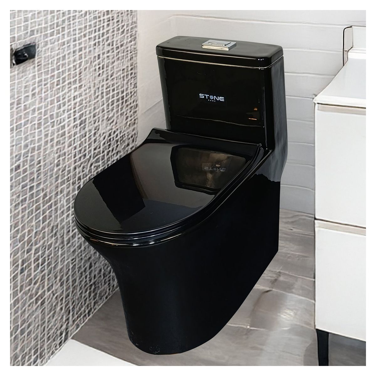 STONE - COMBO STAN NEGRO + RUSTIC LINE TOPAZ + DESAGUE POP UP SREBOSE PBOWL