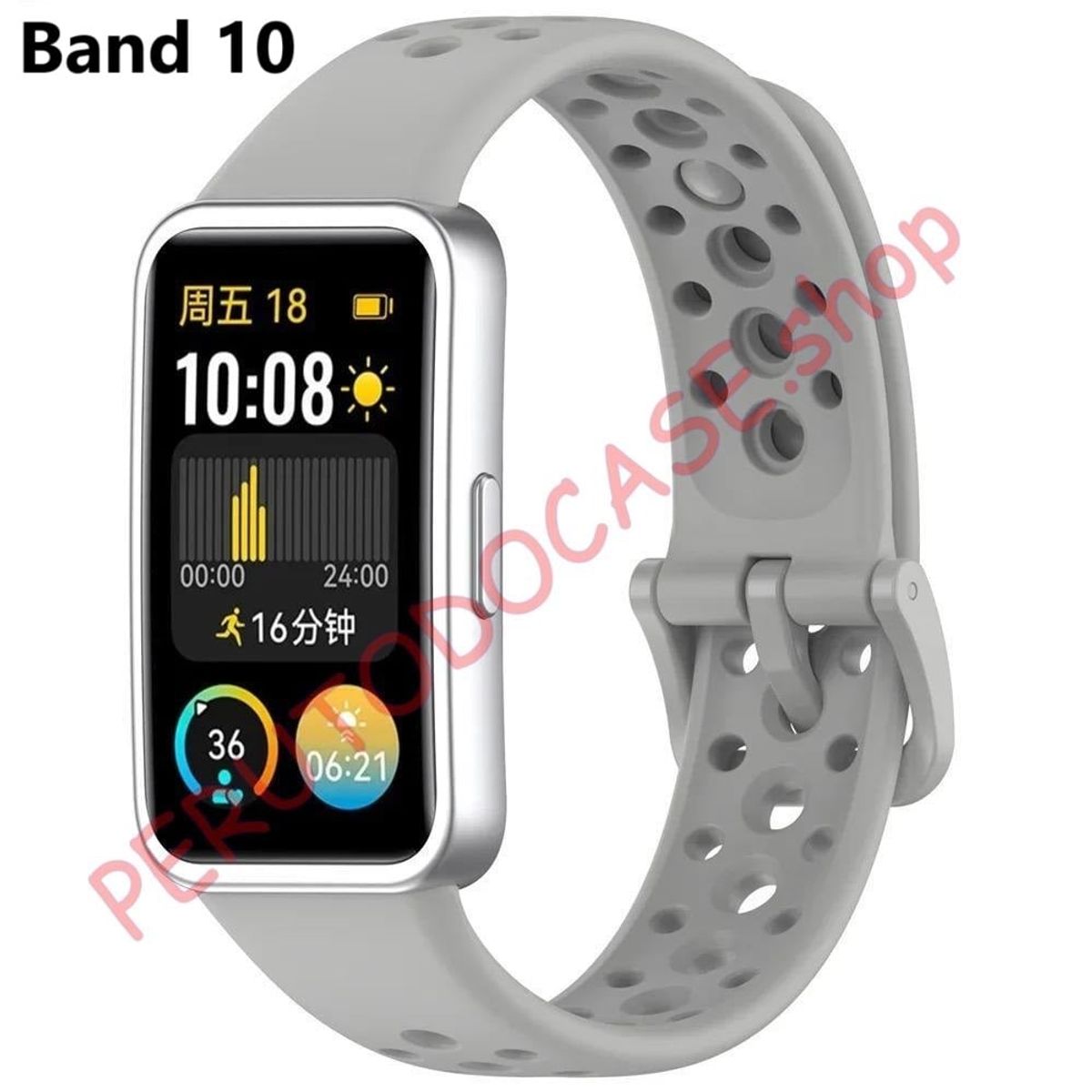 GENERICO - Correa para Huawei Band 10 Silicona Gris