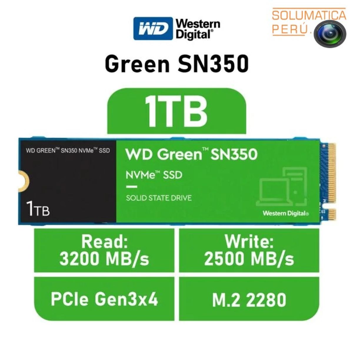 WESTERN DIGITAL - Disco Solido NVMe - Ssd Western Digital - 1TB PCLaptop