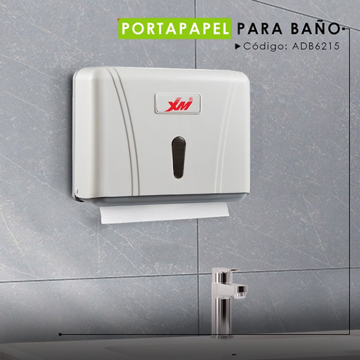 XM - DISPENSADOR DE PAPEL ABS BLANCO ADB6215